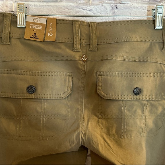 Prana Women's Halle Boot Cut Pants in Tan Tall 36’ Inseam - Picture 3 of 7